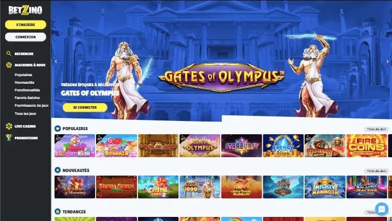 Betzino site home page